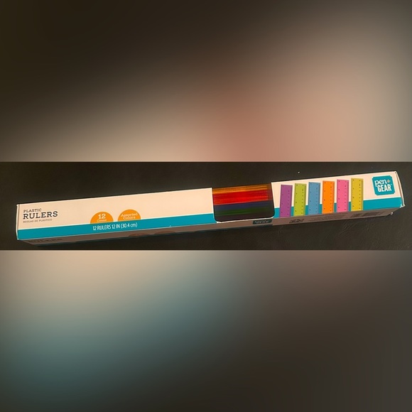 Pen + gear 12 pack plastic rulers - Picture 1 of 2